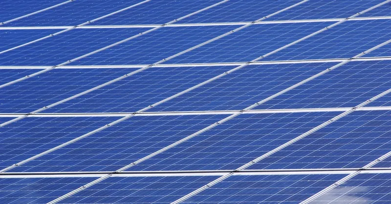 Close-up view of solar panels outdoors capturing renewable energy efficiently.